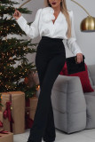 Black High Waist Flare Pants
