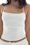 Solid Color Spaghetti Crop Top