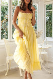 Spaghetti Ruffle Maxi Dress