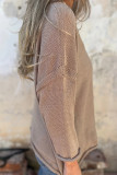 V Neck Pocket Knitting Top