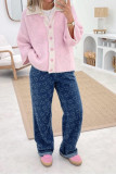 Heart Pattern Denim Jeans