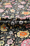 Black Boho Floral Patchwork Sexy V Neck Short Sleeve Maxi Dress