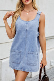 Distressed Denim Tank Dress