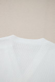 White V Neck Buttoned Sweater Vest