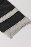 Black Varsity Stripe Half Sleeve Vintage Tee
