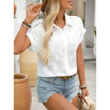 White Lace Button Up Shirt