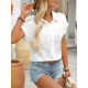 White Lace Button Up Shirt