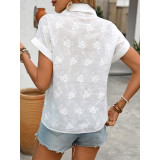 White Lace Button Up Shirt