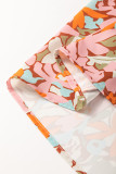 Multicolour Floral Tiered Ruffled Short Sleeve Blouse