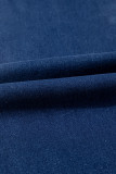 Sail Blue Center Seam Deep Wash Straight Jeans