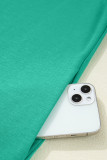 Mint Green Color Contrast Trim V Neck Shift Sleeveless Mini Dress