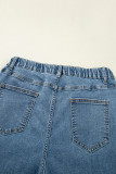Dusk Blue Medium Wash Super Wide Leg Denim Pants