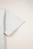 Casual Oversize Big Bow Printed Drop Shoulder Tunic Casual Tee
