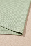 Smoke Green Textured Tank Top and Drawstring High Waist Pants Set