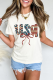 White usa Bow Letter Graphic Independence Day Fashion Tee