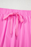 Bonbon Drawstring High Waist Lined Tennis Skorts
