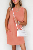 Flamingo Mineral Wash Tank Mini Dress with Pockets