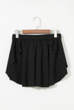 Black Sequined Flag Star Active Mini Skort