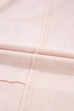 Pink Flower Patch Mineral Washed Terry Knit Cropped Wide Leg Pants