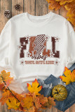 White FALL THANKFUL Graphic Drop Shoulder Sweatshirt