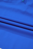 Sky Blue Drawstring High Waist Lined Tennis Skorts