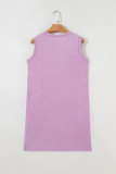 Phalaenopsis Mineral Wash Tank Mini Dress with Pockets