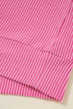 Bonbon Spiral Ribbed Exposed Seam Detail Plus Size Long Sleeve Top