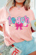 Pink Preppy Retro Checkered Coquette Teach Graphic T-Shirt