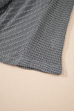 Sleet V Neck Chevron Texture Patchwork Long Sleeve Knit Top