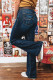 Sail Blue Western Stitch Patched Pocket Bootcut Jeans