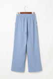 Myosotis Drawstring Elastic Waistband Pleated Loose Pants