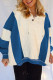 White Quilted Fleece Color Block Patchwork Oversize Hoodie