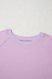 Phalaenopsis Flower Patch Colorblock Plus Size Pullover Top