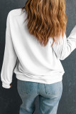White MERRY Bow Print Christmas Fashion Graphic Sweatshirt