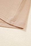 Smoke Gray Lace-trimmed Sweetheart Neckline Ruched Detail Long Sleeve T-shirt