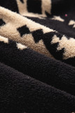 Black Western Aztec Half Zip Plush Sweatshirt