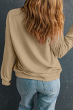 Khaki Floral Pumpkin Graphic Thanksgiving Sweatshirt