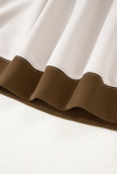 Parchment Striped Colorblock Patchwork Drop Shoulder Sweatshirt
