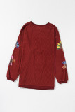 Racing Red Turkey Graphic Corded Baggy Sweatshirt