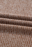 Straw Yellow Solid Open Knit Cardigan with Pockets