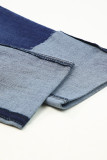 Blue-2 High Waist Distressed Straight Leg Jeans