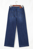 Sail Blue Mimimalist Patch Pocket Womens Shift Jeans
