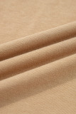 Light French Beige Varsity Striped Detail Drop Shoulder Oversized Sweatshirt