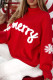 Fiery Red Merry Snowflake Pattern Christmas Turtleneck Sweater