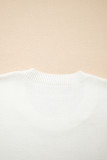 Beige Colorful Holly Jolly Christmas Knit Loose Sweater