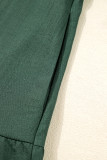 Canton Contrast Ricrac Trim Button V Neck Knotted Bracelet Sleeve Shift Dress