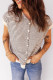 Black Stripe Contrast Trim Cap Sleeve Button Down Casual Cardigan