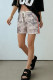 Khaki Varsity Striped Accent Camo Shorts