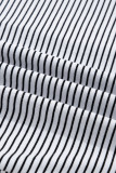 Rose Stripe Contrast Trim Round Neck Summer T Shirt