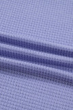 Wisteria Waffle V Neck Short Sleeve Knit Top